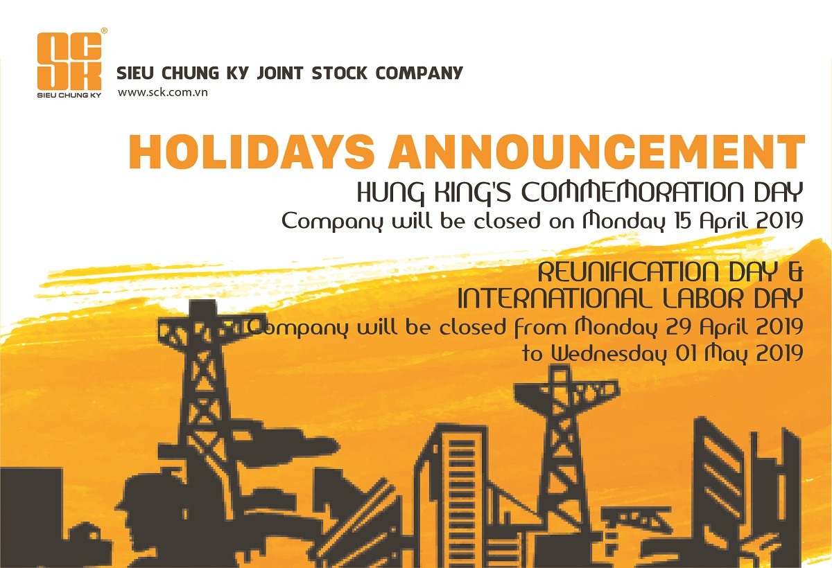 sck holidays announcement 2019